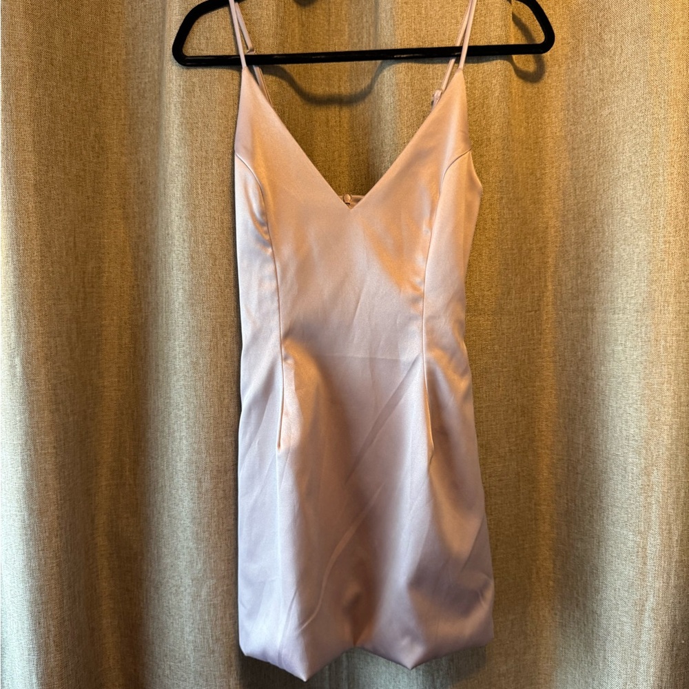 Attached LA Elegant Pale Pink Bubble Hem Dress